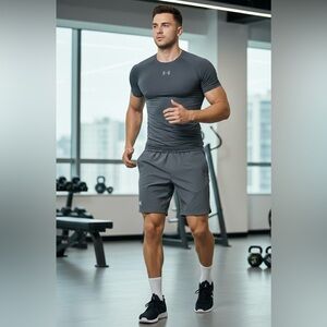 Under Armour Men's Gray Athletic Shorts, size M